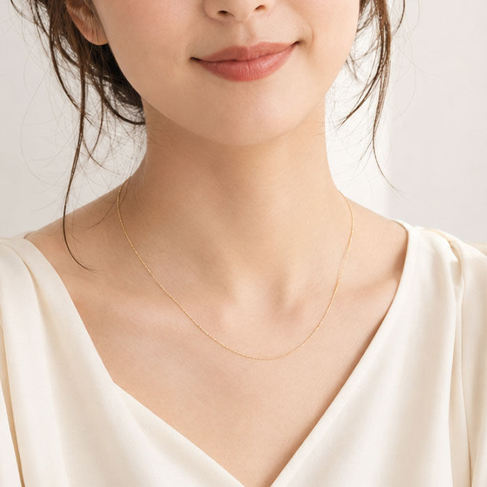 BACKYARD FAMILY「金 ネックレス 18金 通販 日本製 ネックレスチェーン チェーンネックレス 18K 長さ50cm」|その他|