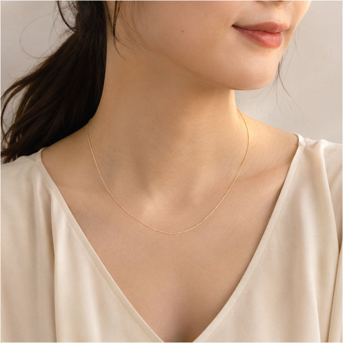 BACKYARD FAMILY「金 ネックレス 18金 通販 日本製 ネックレスチェーン チェーンネックレス 18K 長さ50cm」|その他|