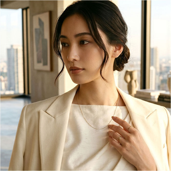 BACKYARD FAMILY「金 ネックレス 18金 通販 日本製 ネックレスチェーン チェーンネックレス 18K 長さ50cm」|その他|
