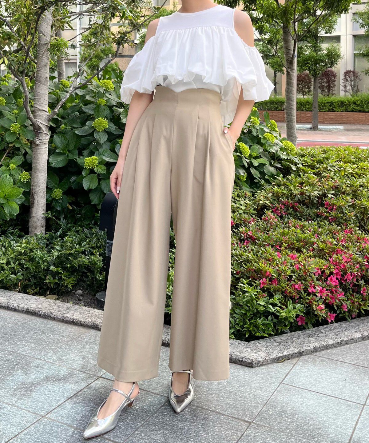 アンドクチュール「サスペ付きワイドパンツ」|その他|