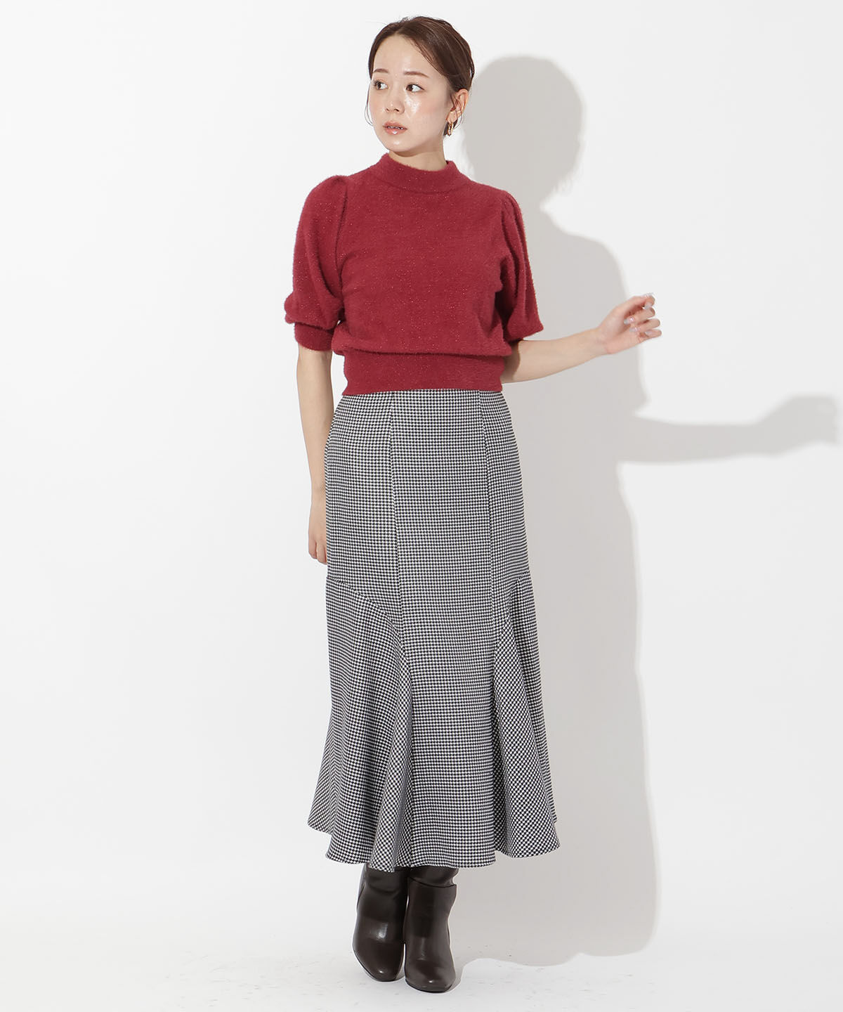 アンドクチュール「ラメフェザーニットプルオーバー」|ニット・セーター|
