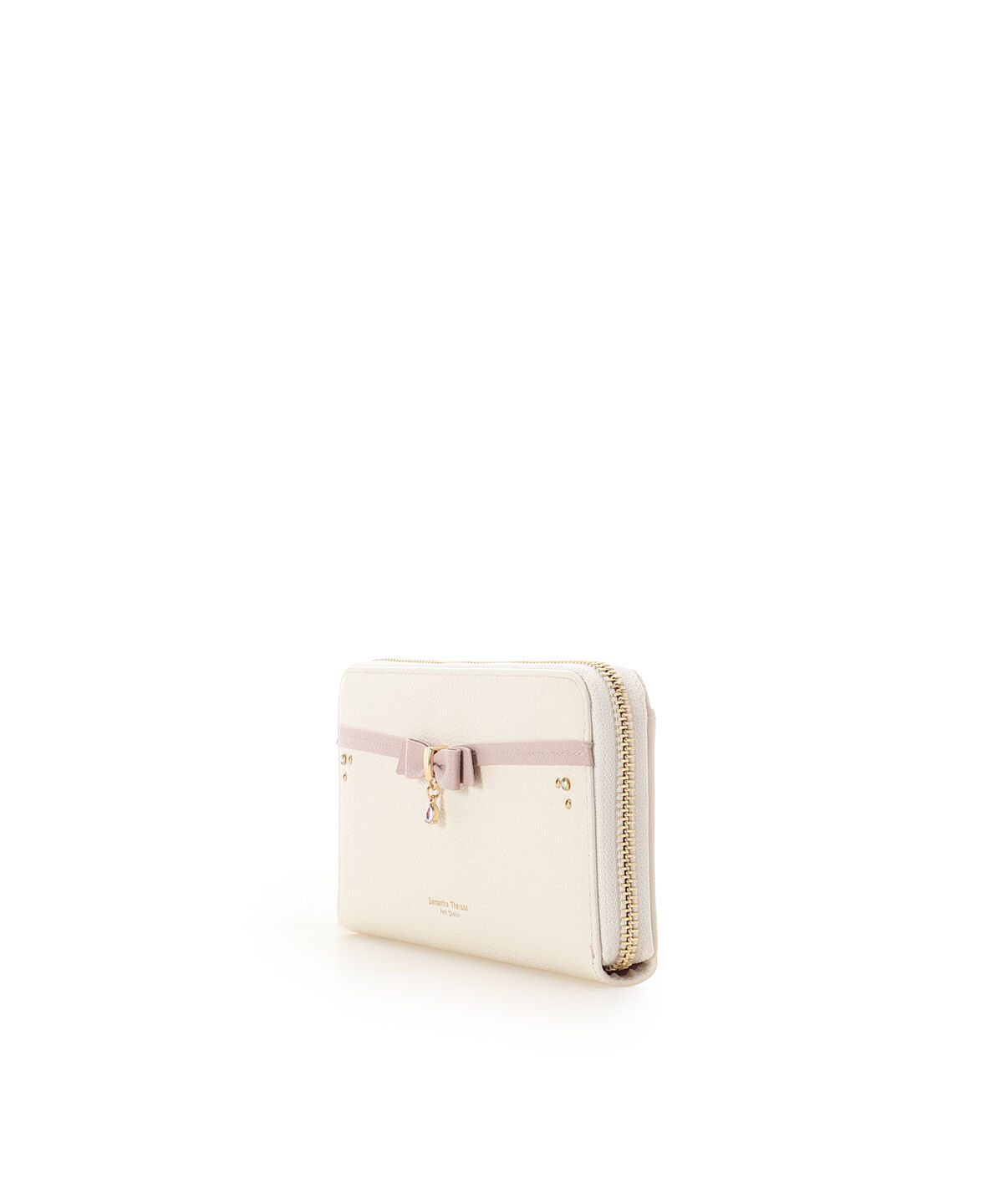 Samantha Thavasa Petit Choice「バイカラーリボンビジューラウンド長財布」|財布|