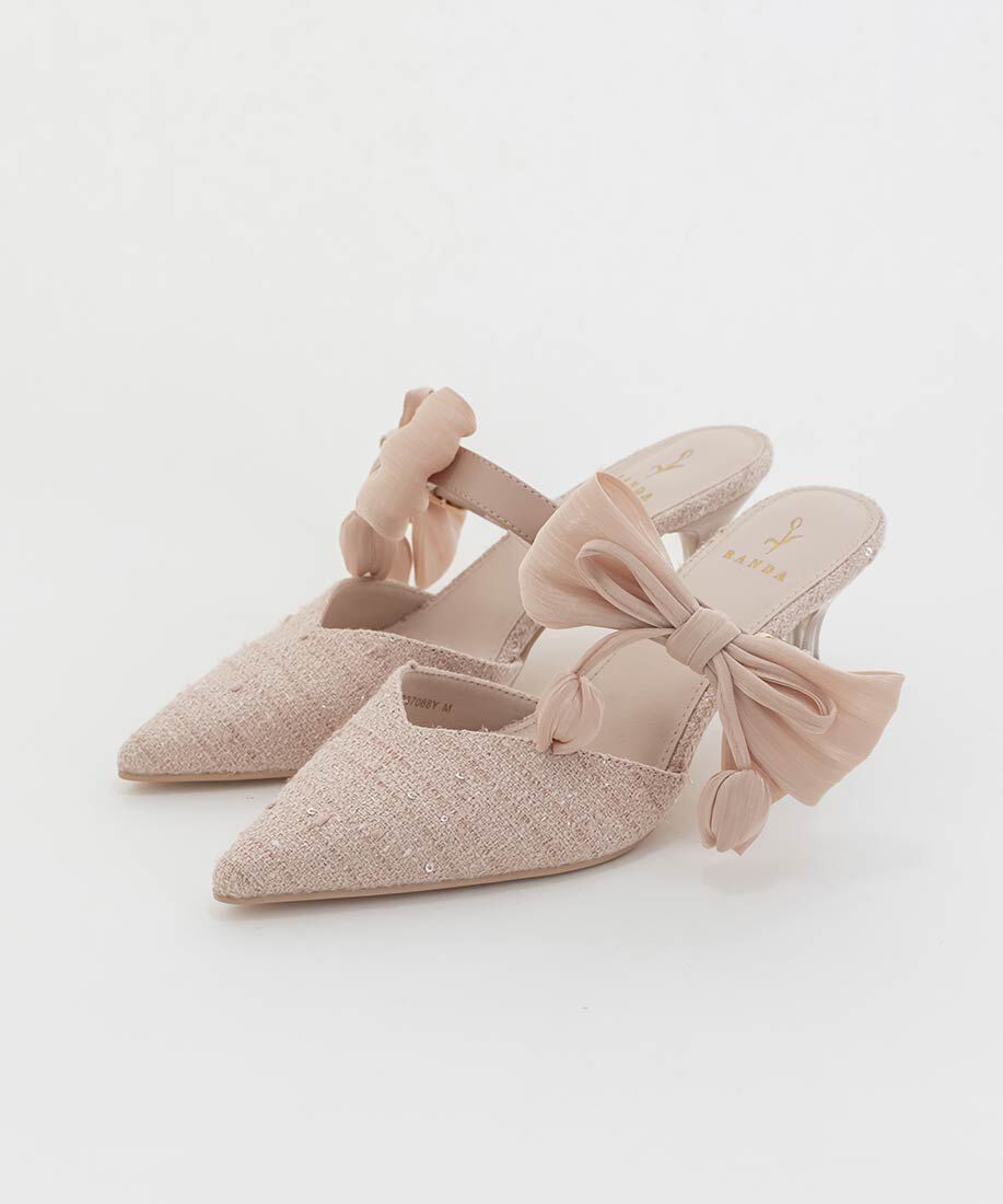  「【Tulip Collection】2WAY チューリップリボンミュールパンプス」|パンプス|