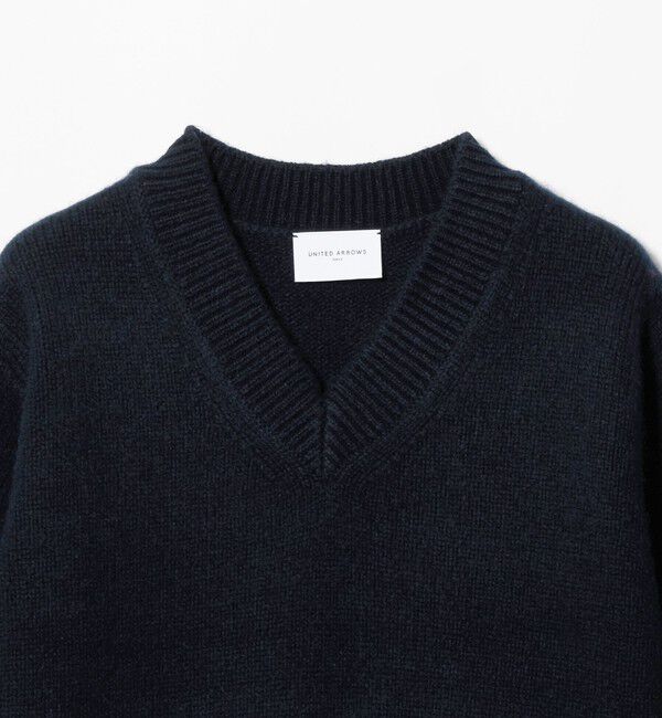 UNITED ARROWS「CA/W ハーフスリーブ Vネック ニット」|ニット・セーター|