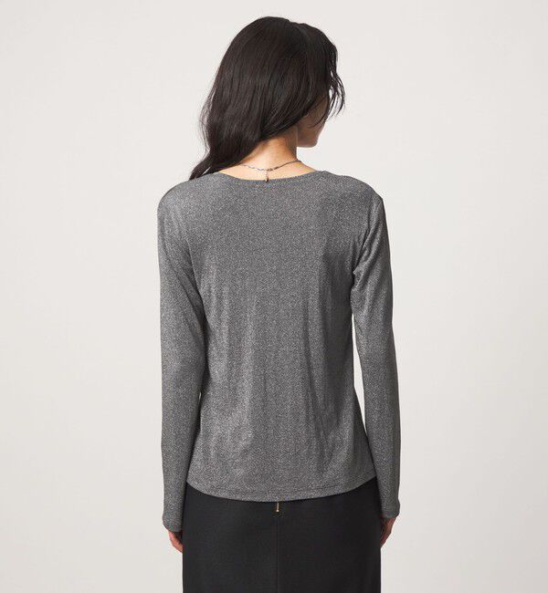 UNITED ARROWS green label relaxing「シャイニーラメ クルーネック ロングスリーブ カットソー」|Tシャツ・カットソー|