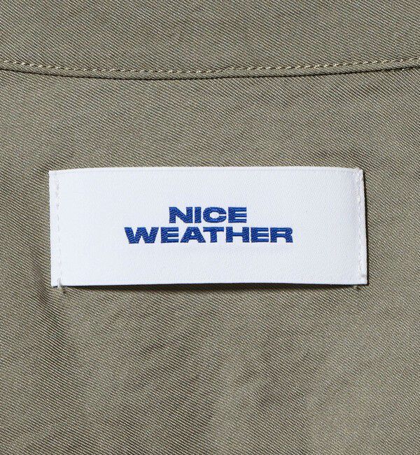 NICE WEATHER「＜NICE WEATHER＞サテン ショートスリーブシャツ」|シャツ・ブラウス|