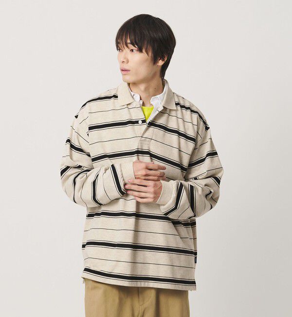NICE WEATHER「＜NICE WEATHER＞ボーダー ロングスリーブ ポロシャツ」|Tシャツ・カットソー|