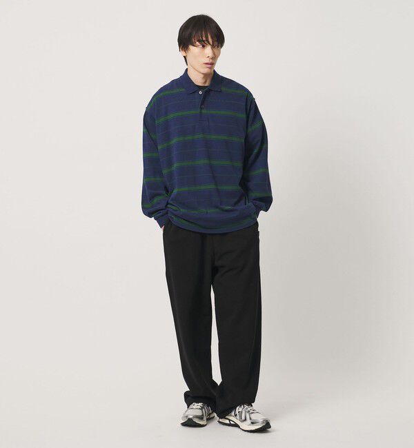 NICE WEATHER「＜NICE WEATHER＞ボーダー ロングスリーブ ポロシャツ」|Tシャツ・カットソー|