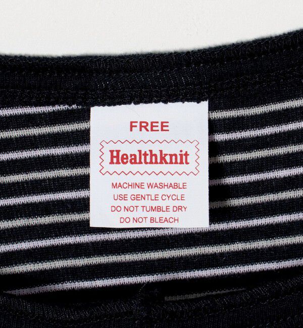 BEAUTY&YOUTH UNITED ARROWS「【別注】＜Healthknit＞ボーダー ヘンリーネック プルオーバー」|Tシャツ・カットソー|