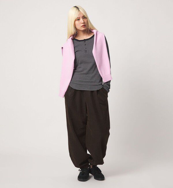 BEAUTY&YOUTH UNITED ARROWS「【別注】＜Healthknit＞ボーダー ヘンリーネック プルオーバー」|Tシャツ・カットソー|