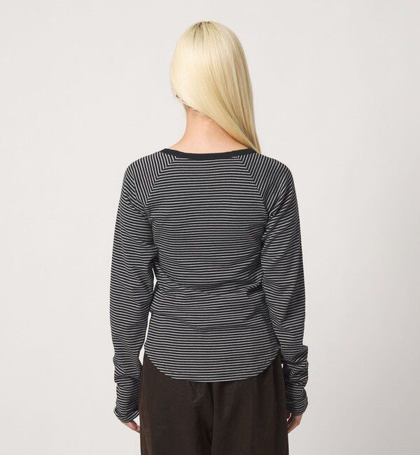 BEAUTY&YOUTH UNITED ARROWS「【別注】＜Healthknit＞ボーダー ヘンリーネック プルオーバー」|Tシャツ・カットソー|