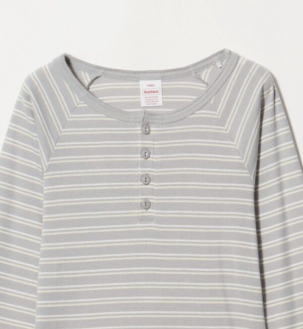 BEAUTY&YOUTH UNITED ARROWS「【別注】＜Healthknit＞ボーダー ヘンリーネック プルオーバー」|Tシャツ・カットソー|