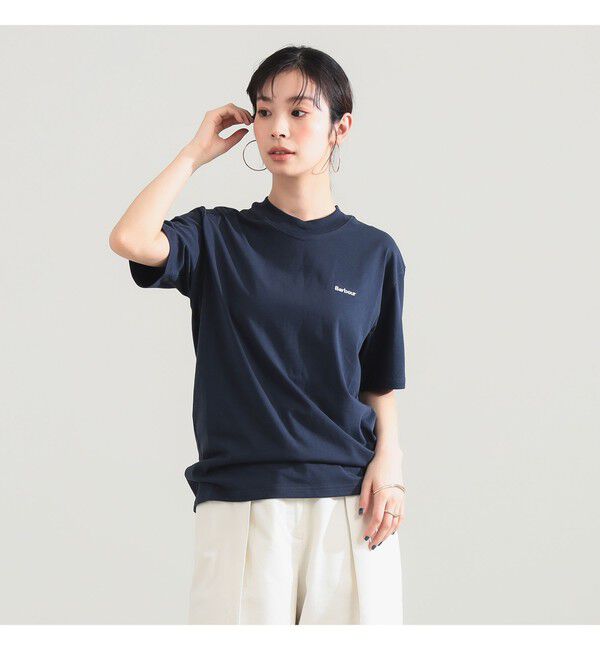 Demi-Luxe BEAMS 「Barbour / DALTON ロゴ Tシャツ」|Tシャツ・カットソー|NAVY