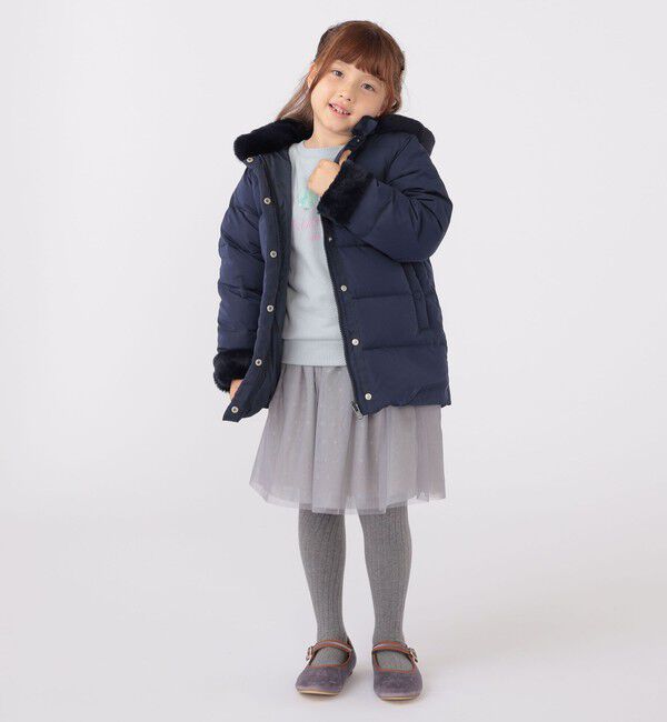SHIPS KIDS「SHIPS KIDS:100～130cm /〈手洗い可能〉リバティ リサイクル ロング ダウン」|ダウン|