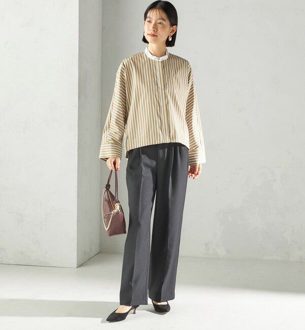 SHIPS for women「〈手洗い可能〉コットン ポリエステル ストライプ ドルマン 長袖 シャツ」|シャツ・ブラウス|