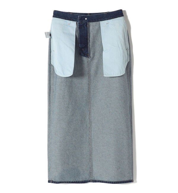 SHIPS for women「SHIPS Primary Navy Label:ワンウォッシュ 5ポケット デニム スカート」|スカート|