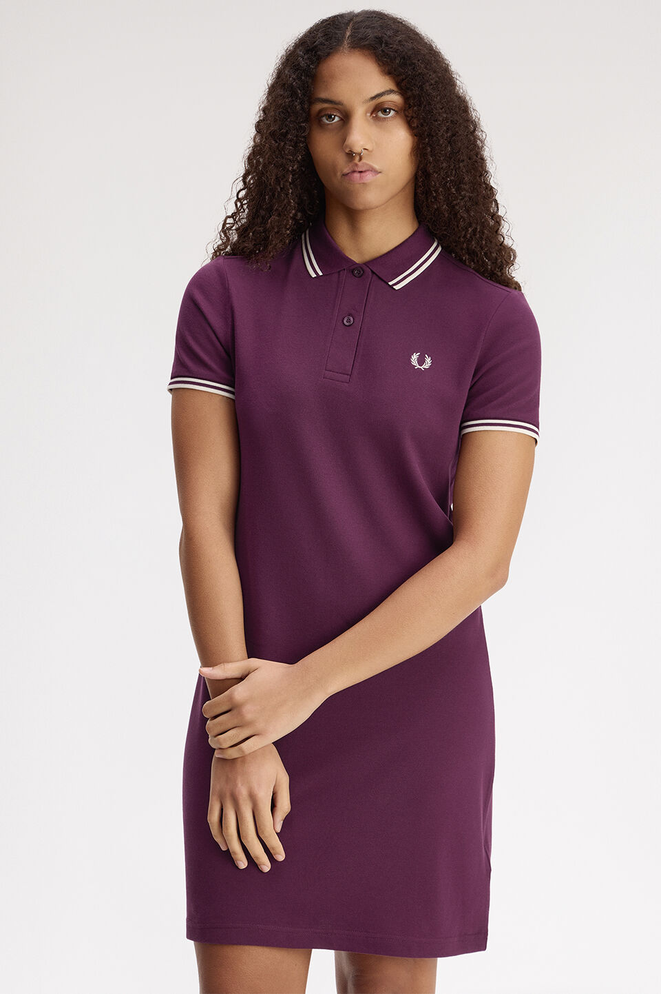 FRED PERRY 「FRED PERRY／Twin Tipped Fred Perry Dress D3600／フレッドペリーポロワンピース D3600」|ワンピース|PLUM/ECR/ECR