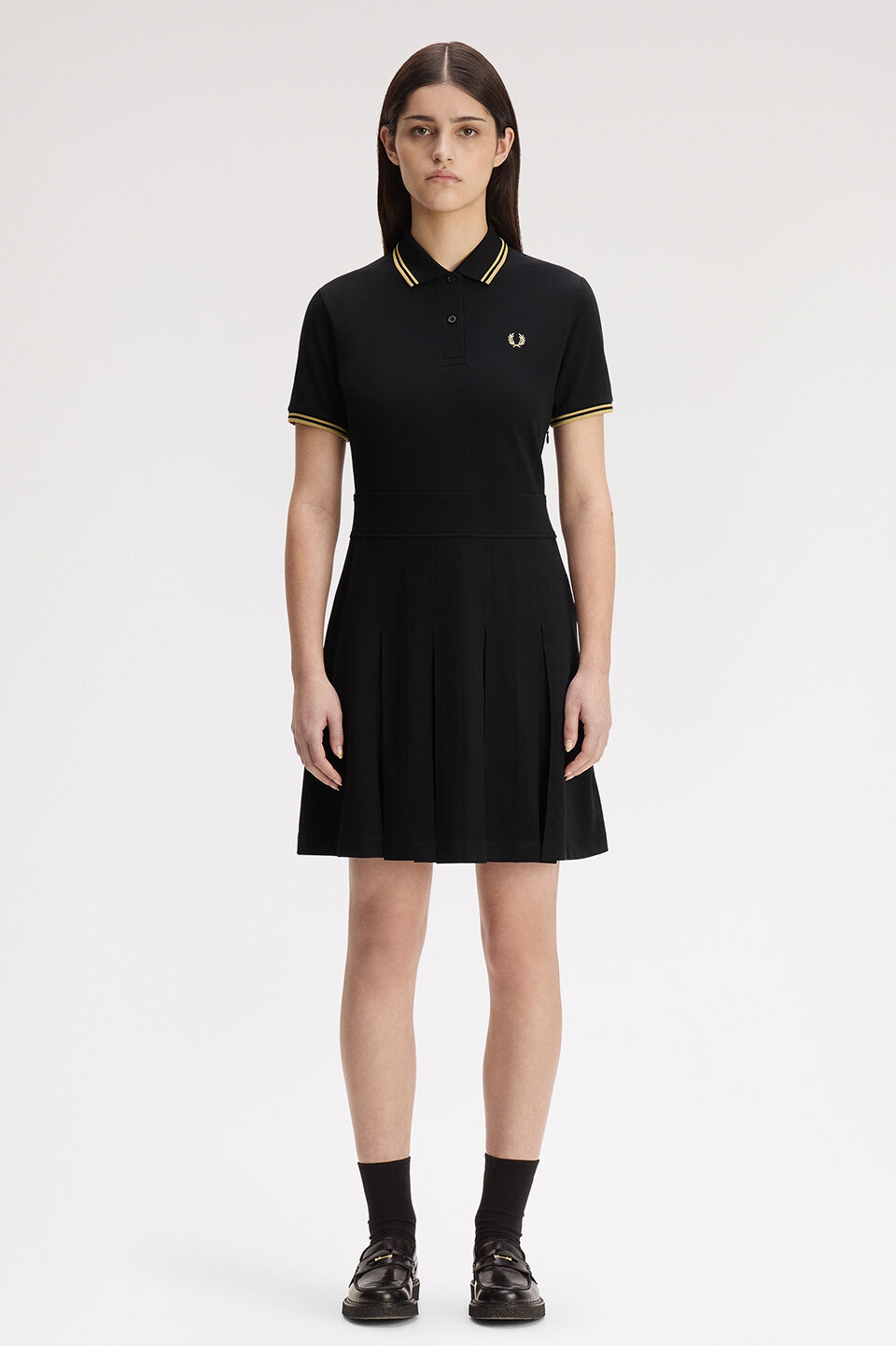 FRED PERRY 「Tipped Pleated Tennis Dress／ティップラインプリーツテニスワンピース」|ワンピース|