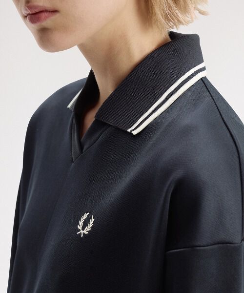 FRED PERRY 「FRED PERRY／Tipped Sweatshirt Dress／ティップドスウェットワンピース」|ワンピース|