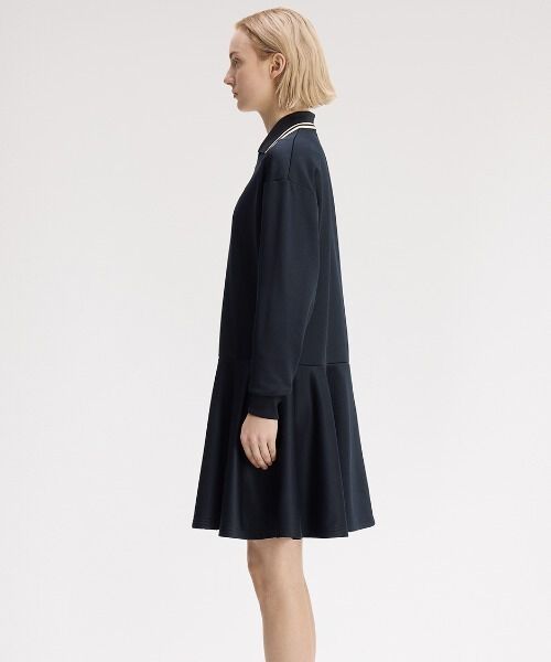 FRED PERRY 「FRED PERRY／Tipped Sweatshirt Dress／ティップドスウェットワンピース」|ワンピース|