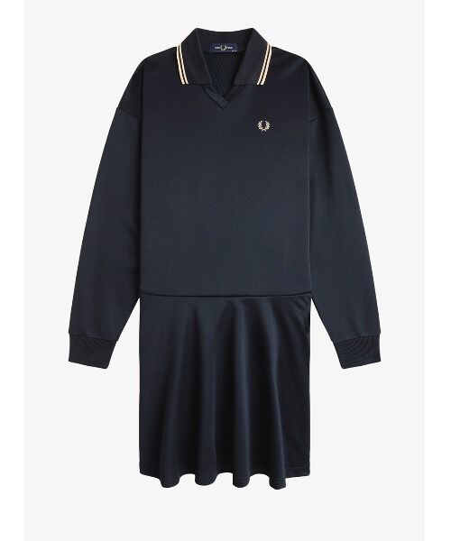 FRED PERRY 「FRED PERRY／Tipped Sweatshirt Dress／ティップドスウェットワンピース」|ワンピース|