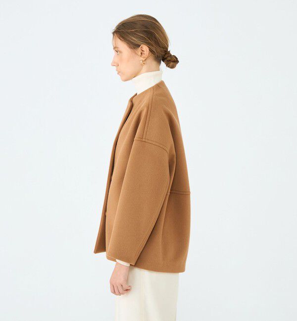 BALLSEY トゥモローランド　コクーンコート　ベージュ ウールカシミヤビーバー ショートコクーンコート（Ballsey）｜ルミネの