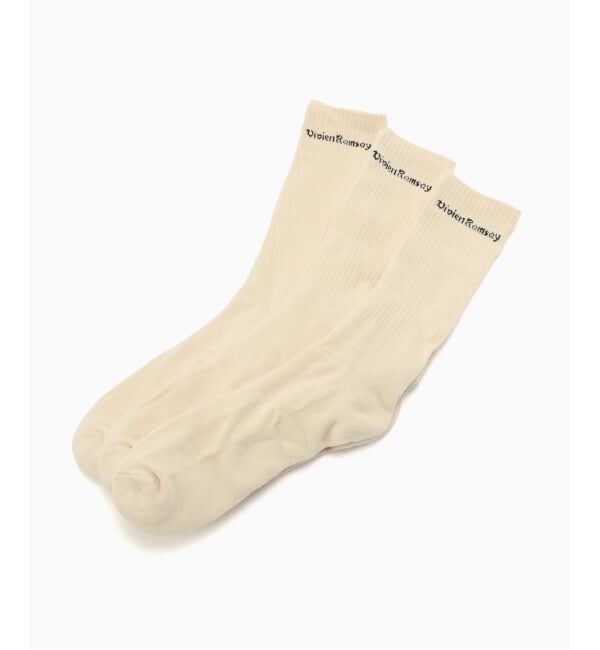 PULP「VIVIEN RAMSAY / ヴィヴィアンラムゼイ SPORTS SOCK(3 PACK)」|ソックス|ナチュラル