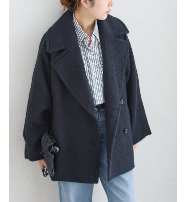 journal standard L'essage「《予約》BALLI シャギーダブルコート」|その他|ネイビー