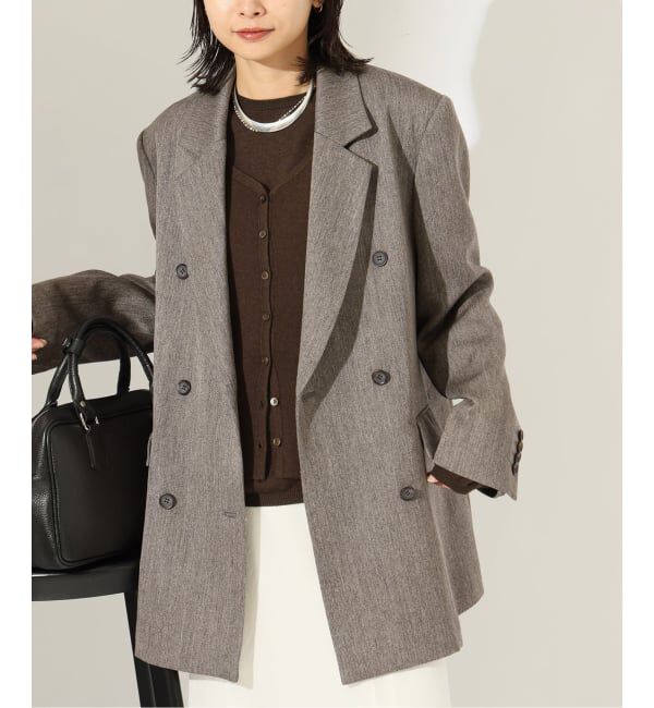 JOURNAL STANDARD「SATIN TWEED ジャケット」|テーラードジャケット|ブラウン