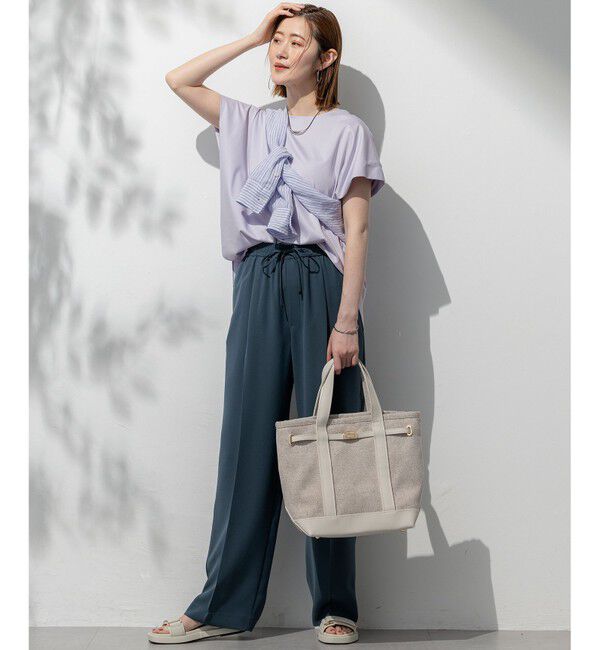 23区「【Oggi掲載/接触冷感/UVカット/吸水速乾】ストレッチジョーゼット ワイド パンツ」|その他|