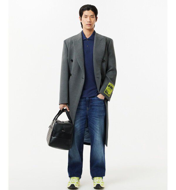 LACOSTE「長袖 リブ メランジカラ-ポロシャツ L1313 （杢・長袖)」|ポロシャツ|