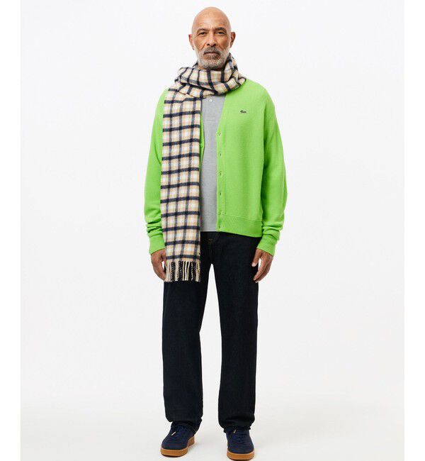 LACOSTE「長袖 リブ メランジカラ-ポロシャツ L1313 （杢・長袖)」|ポロシャツ|