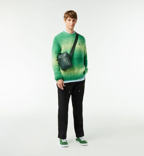 LACOSTE「NOMOGRAMME スプレットレザー モノグラムショルダーバッグ」|ショルダー・メッセンジャー|