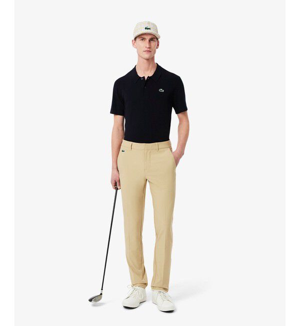 LACOSTE「レーヨン混 ワントーンゴルフポロニット」|ポロシャツ|