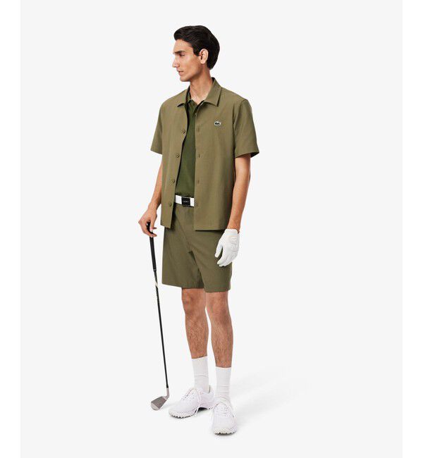 LACOSTE「レーヨン混 ワントーンゴルフポロニット」|ポロシャツ|