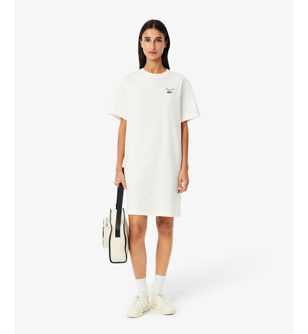 LACOSTE「オーバーサイズTシャツドレス / ワンピース」|ワンピース|ホワイト