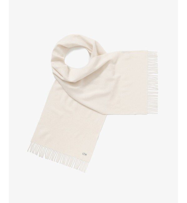 LACOSTE「メリノウール大判マフラー」|マフラー|ホワイト