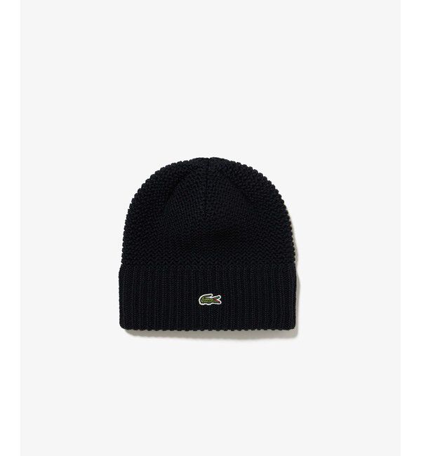 LACOSTE「ワンポイントウールニットキャップ」|ニット帽|