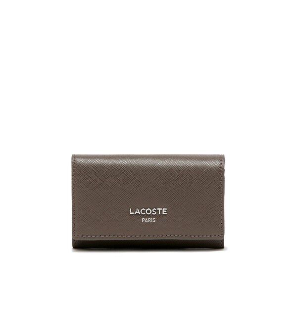 LACOSTE「エンボスレザー3つ折りキーケース」|キーケース|グレー