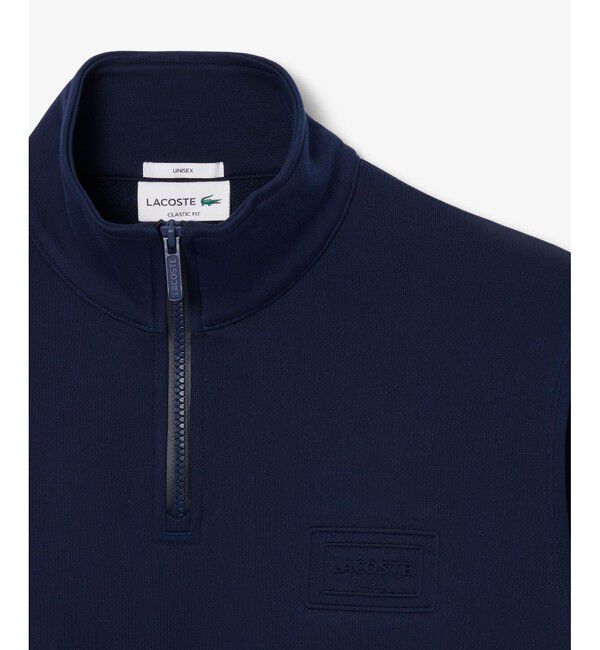 LACOSTE「ハイネックエンボスハーフジップスウェットシャツ」|スウェット・ジャージ|