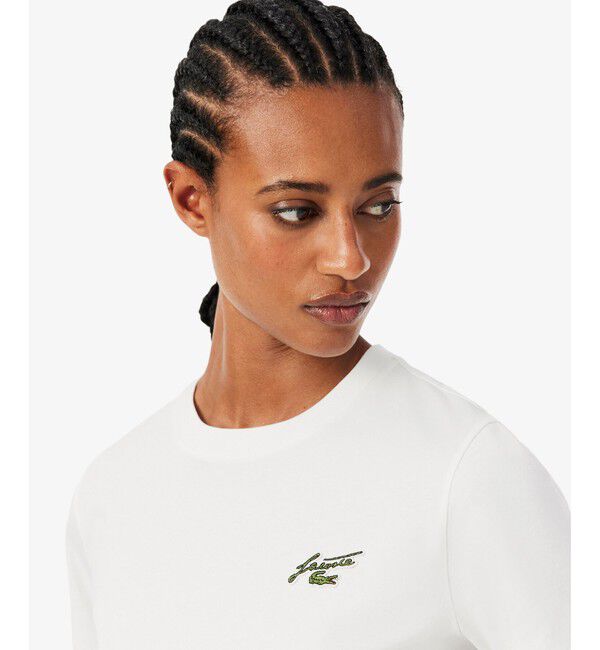 LACOSTE「スクリプトロゴネームパッチエッセンシャルTシャツ」|Tシャツ・カットソー|
