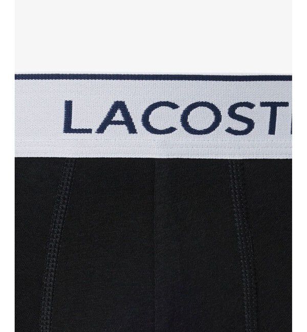LACOSTE「配色ロゴウエストバンドトランクショーツ3枚セット」|インナー|