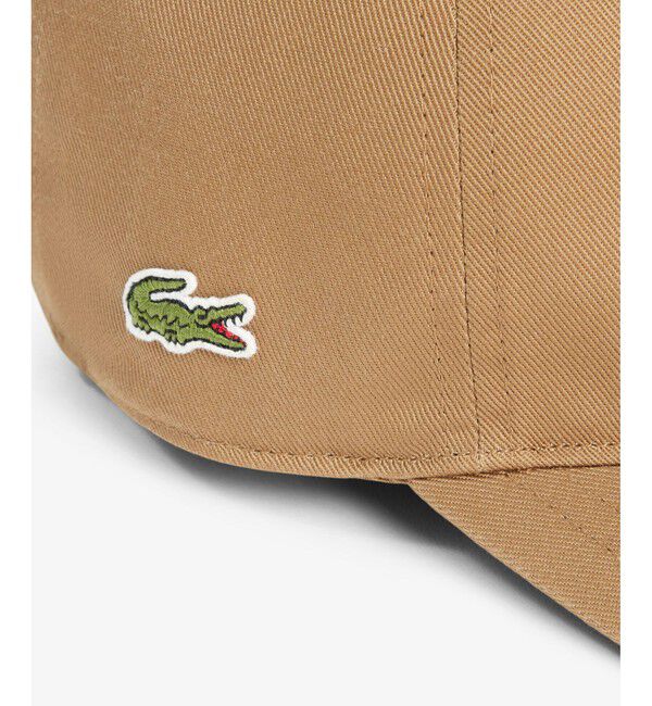 LACOSTE「フロントブランクコットンツイルキャップ」|キャップ・キャスケット|