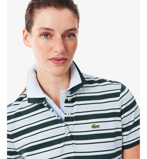 LACOSTE「マルチボーダーポロドレス / ワンピース」|ワンピース|