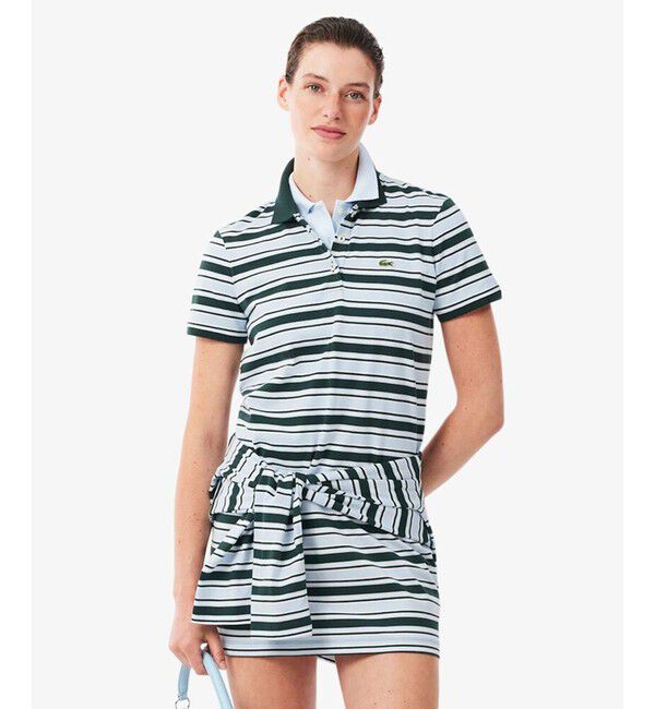 LACOSTE「マルチボーダーポロドレス / ワンピース」|ワンピース|