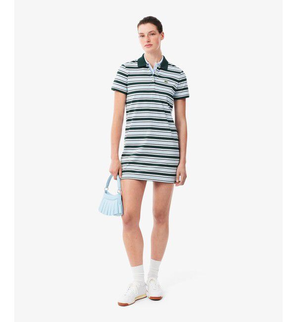 LACOSTE「マルチボーダーポロドレス / ワンピース」|ワンピース|
