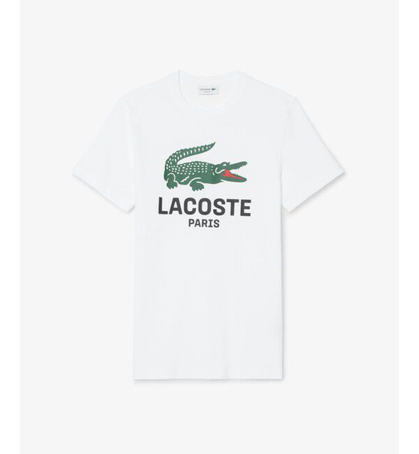 LACOSTE「ビッグワニロゴプリントTシャツ」|Tシャツ・カットソー|ホワイト