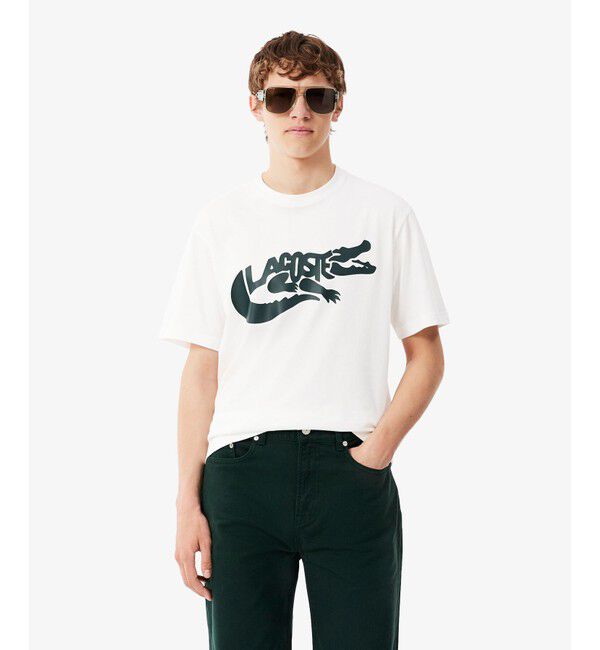 LACOSTE「ビッグワニグラフィックプリントTシャツ」|Tシャツ・カットソー|