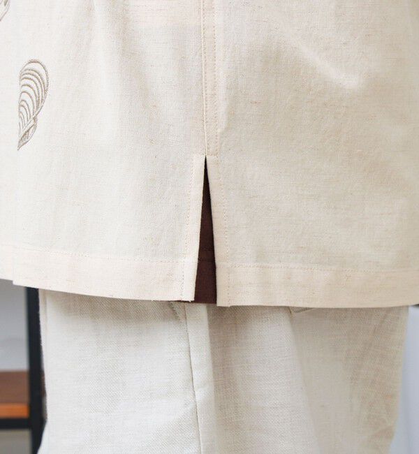 GLOSTER「【GEVACO/ゲバコ】刺繍オープンカラーシャツ」|シャツ・ブラウス|