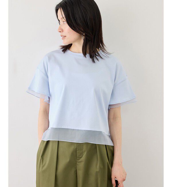 Rope&rsquo;Picnic「【ベストヒット】70シルケットシアードッキングトップス/着丈が選べる・UVカット・接触冷感」|Tシャツ・カットソー|